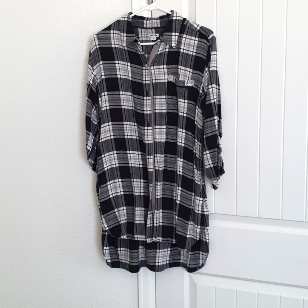 Womens long flannel shirt